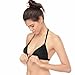 Tripetals Women's Wireless Adjustable Front Closure Unpadded Lace T Back Racerback Bra, Black, Medium