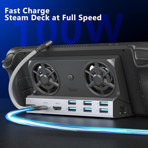 Station d'accueil Steam Deck OLED avec support de charge ROG Ally et Switch