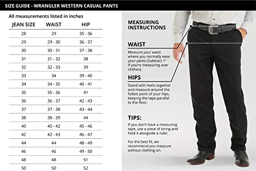 Wrangler Men's Western Flat Front Relaxed Fit Casual Pant, Khaki, 34W x 30L - Image 6