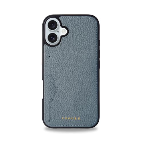 COGURE �R�O�� iPhone16Plus �P�[�X �{�v �V�������N�J�[�t���U�[ �J�[�h���� �V���v�� ������� �M�t�g�{�b�N�X�t�� COPC1 �u���[�����yBlueLin�z