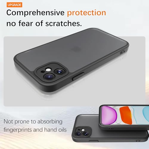 PinLiSheng for iPhone 11 Case Black | Translucent Matte Back, Military-Grade Drop Protection, Air Buffer, Ultra Slim, Anti-Scratch & Anti-Fingerprint - image 4