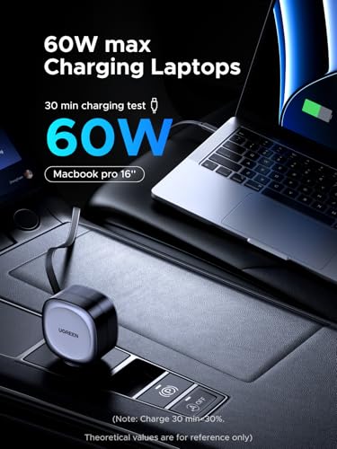 Image of UGREEN 75W Retractable Car Charger 3-in-1 Cigarette Lighter USB Charger Fast Charging Car Charger Adapter Compatible with iPhone 17 /16 /15, Galaxy S25 /S24 /S23, iPad, Surface Pro, Chromebook