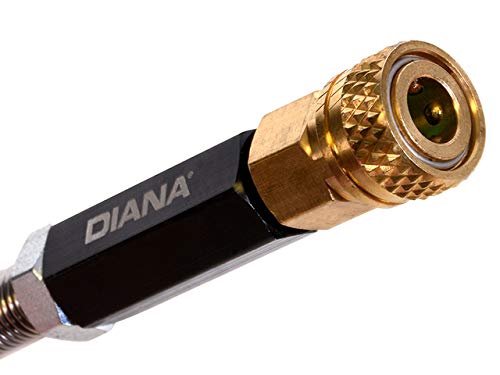 DIANA PCP Handpumpe für Pressluftwaffen 300 BAR 4.500 psi mit Tasche | Foster 1/8BSP, Hochdruck Standpumpe, Mit Manometer, Für Luftgewehr Luftpistole Paintball, Pressluft Reifen