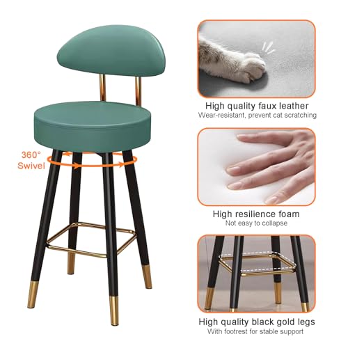Tabouret de bar similicuir pivotant pour comptoir et pub