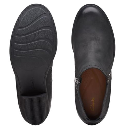 Image of Clarks 261752574060 Neva Lo Black Leat Ladies' M085