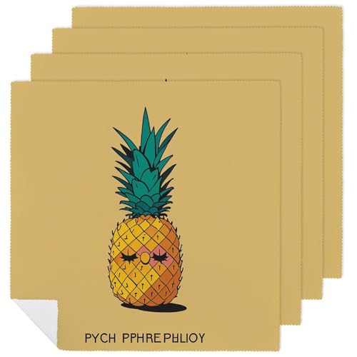 Servilletas de Tela Psych Pineapple Quotes x4 miniatura 1
