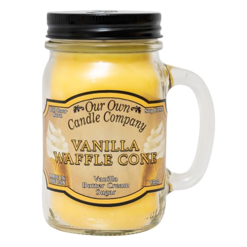 Our Own Candle Company, Vanilla Waffle Cone Scented Mason Jar