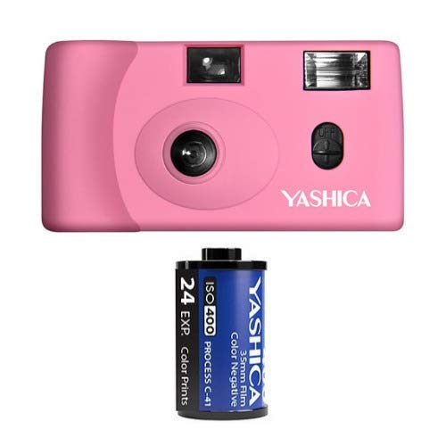 Yashica MF-1 Snapshot Art 35mm Film Camera Set (Pink) with Ultra