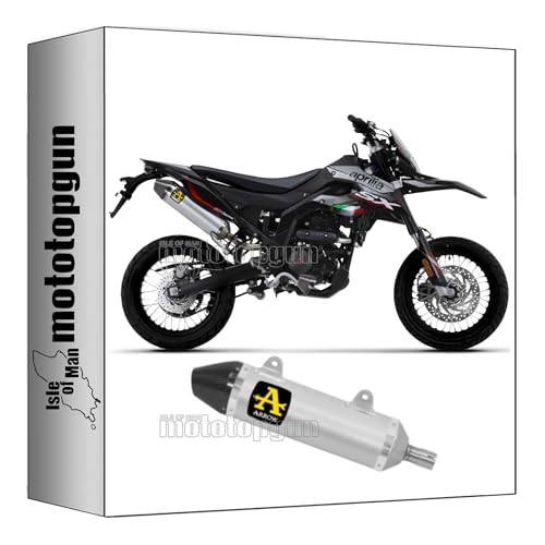 Silencieux Arrow Thunder aluminium avec embout carbone pour moto Aprilia SX 125