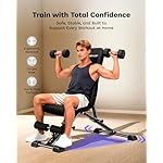 AIRHOP Upgraded Adjustable Weight Bench, Bench Press Full Body Workout, Quick Fold Space Saving, Workout Bench for Home Gym Strength Training - Image 2