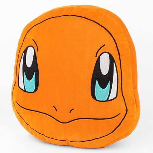 Image of Mirada Orange Pokemon Charmander Face Soft Toy - Officially Licensed - Soft & Comfortable Plush Pillow - Ideal Gift for Kids, Boys & Girls - 35cm