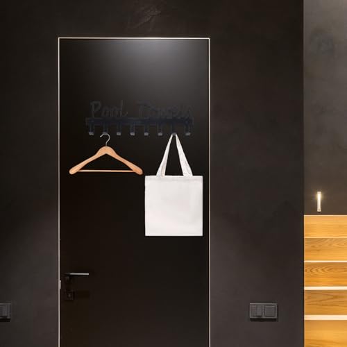 Perchero de pared de hierro negro ideal para organizar baños modernos 5
