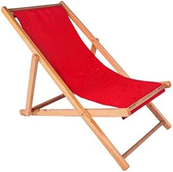 Sun Lounger Garden Chairs Foldable Deck Chair Beach Sun Lounger, Zero Gravity Wood Folding Outdoor Siesta Chaise Longue Collapsible Balcony Recliner Chair Color, White,Red