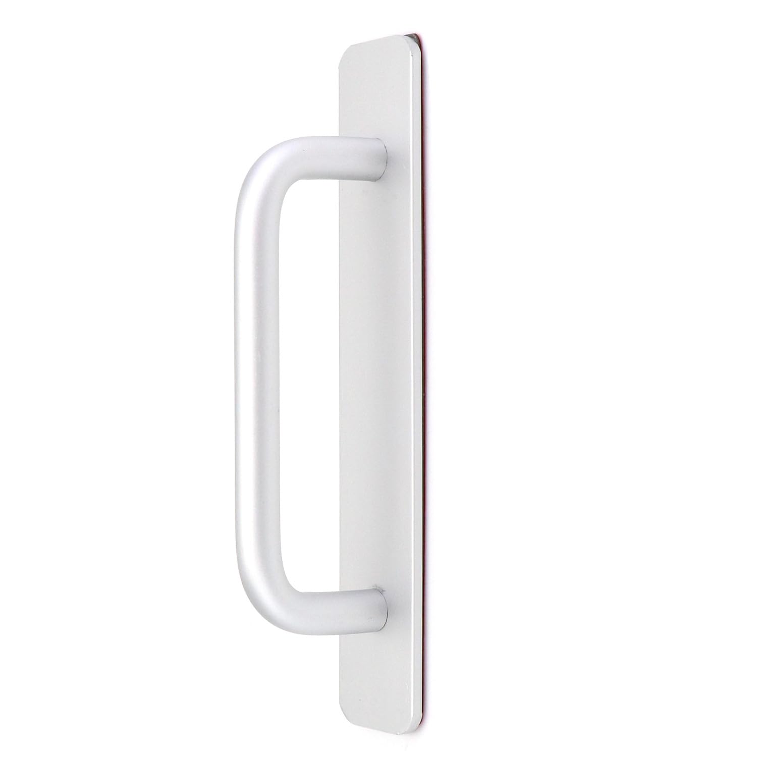 QWORK® 2 Pezzi Maniglia Autoadesiva per Porta Scorrevole, Maniglione Porta Esterna in Lega di Alluminio per Porte e Finestre, Cassetti, Armadi, Argento,148 x 25 mm Argento