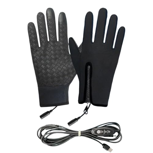 Guantes de Motocicleta Calefactables - Guantes de Invierno con Calefacción USB para Ciclismo | 3 Modos Táctiles Calentadores Manos Unisex para Conducción, Senderismo, Ciclismo, Deporte y Esquí