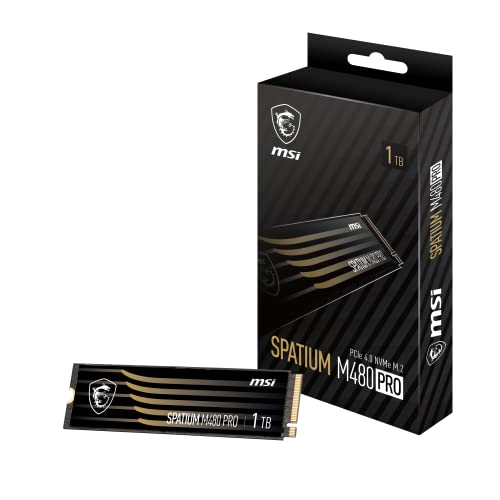 MSI Gaming SPATIUM M480 PRO PCIe 4.0 NVMe M.2 1TB Internal SSD (PCIe Gen4