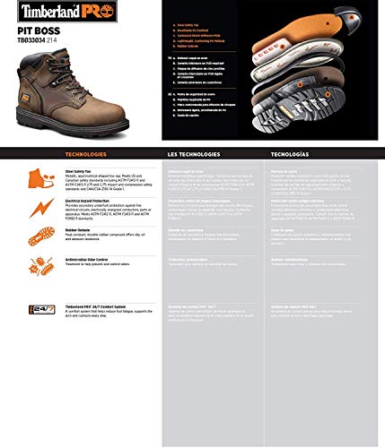 Image of Timberland PRO Men's Pit Boss 6 Inch Soft Toe Industrial Work Boot, Brown, 10.5