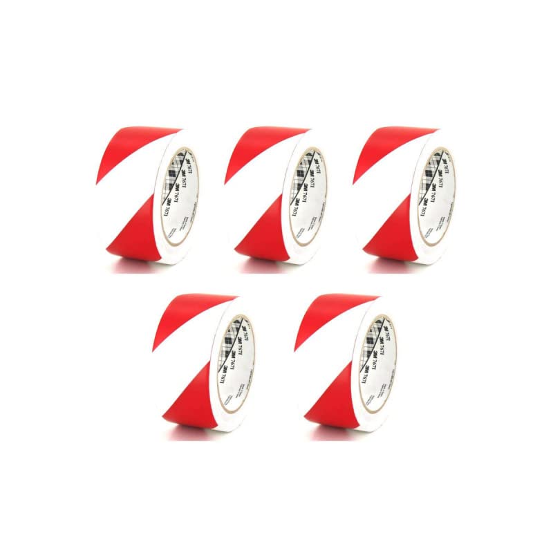 3M Cinta Adhesiva De Vinilo 767 Rojo Y Blanco De 50 Mm X 5