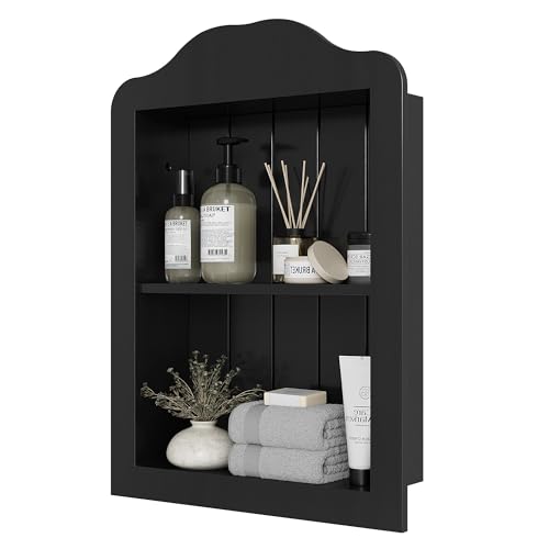 CJL 14‘’ x 18‘’ Recessed Medicine Cabinet, Solid Wood in-Wall