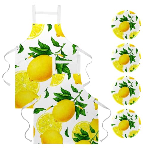 Tablier de serveuse lot de 2 citrons pour le service en bistrot et bar