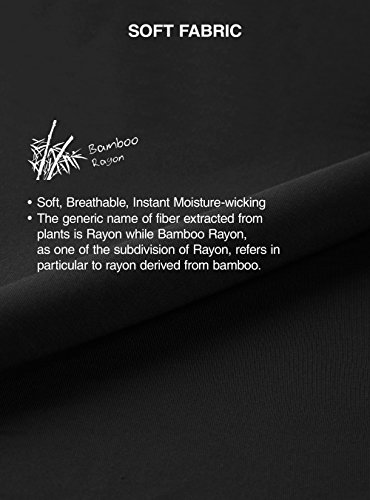 DAVID ARCHY Men's 3 Pack Soft Comfy Bamboo Rayon Undershirts Breathable Crew Neck Tees Short Sleeve T-Shirts (L, Black)