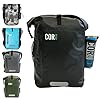 COR Surf Wasserdichter Trockenbeutel-Rucksack mit gepolstertem Laptop-Fach, strapazierfähige Trockentasche mit Rollverschluss (40L, Schwarz)