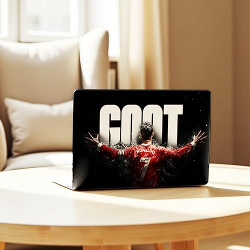 Image of NoWorries Laptop Skin for 15.6 & 14 Inch Laptop | Motivational, Superhero, Sports & Graphic Design Laptop Sticker Wrap | Premium Vinyl Laptop Cover (Ronaldo7, 15 x10inches)