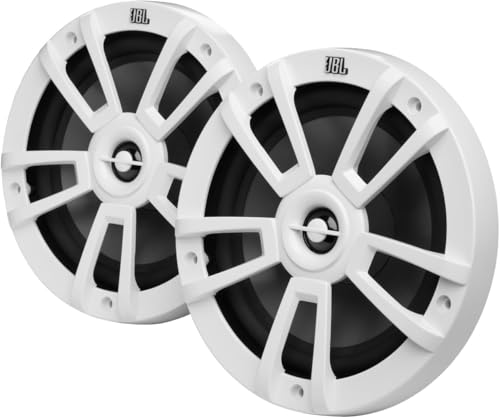 JBL Stage Marine 8 Altoparlante Impermeabile 8 (200mm) - Cassa Stereo per Barca a due vie da 375 Watt - Casse da Esterno nautiche resistenti ai raggi UV e all'acqua salata marino - Bianco