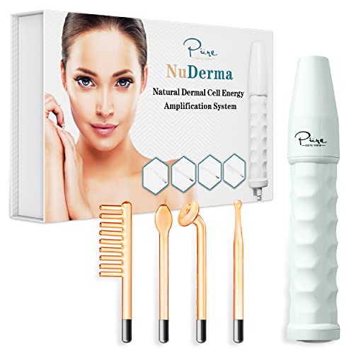 NuDerma-Portable-Handheld-High-Frequency-Skin-Therapy-Wand-Machine-wNeon--Anti-Aging-Skin-Tightening-Wrinkle-Reducing-Dark-Circles--Blemish-Control-Hair-Scalp-Stimulator
