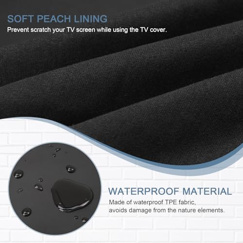 image for ULTCOVER Waterproof TPE Fabric Outdoor TV Cover with Anti-scratch Line