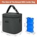 Mancro Breastmilk Cooler Bag with Ice Pack, Insulated Bottle Bag for 6 Baby Bottles (Up to 9 Ounce) with Shoulder Strap for Nursing Moms on The Go or Daycare, Dark Grey