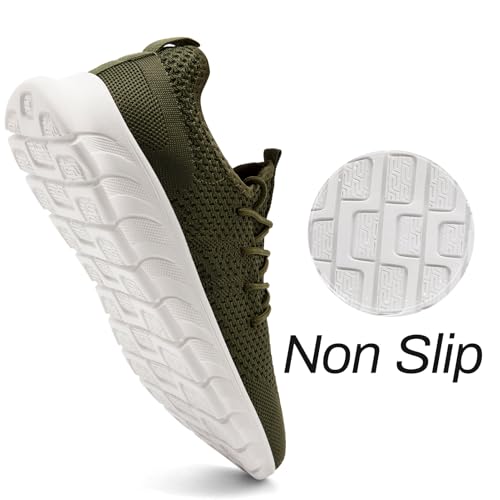 Image of Men Running Tennis Shoes Gym Fashion Sneakers Walking Workout Shoes Athletic Slip on Breathable Mesh Comfortable Lightweight Casual Sport Shoe