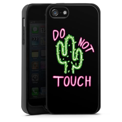 DeinDesign Panzer Handyhülle kompatibel mit Apple iPhone 5s robuste Outdoor Hülle Schutzhülle glänzend Kaktus Statement Spruch DeinDesign Panzer Handyhülle kompatibel mit Apple iPhone 5s robuste Outdoor Hülle Schutzhülle glänzend Kaktus Statement Spruch
