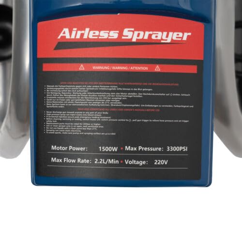 Airless Farbsprühsystem Farbsprühgerät Sprühfarbe Spritzgerät Putz Gipsspachtel Farbsprühgerät, für Haus außen & innen DIY Malerei Projekte, Stand