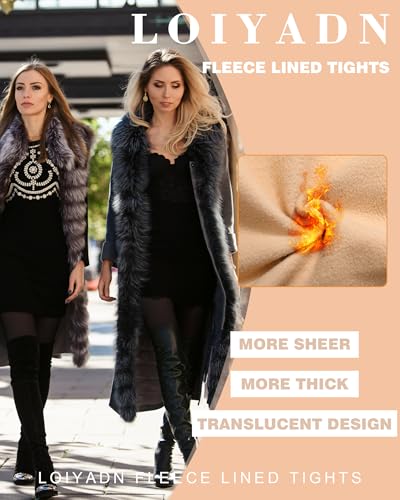 Image of Fleece Lined Tights Women - Sheer Fleece Lined Tights for Women, Winter