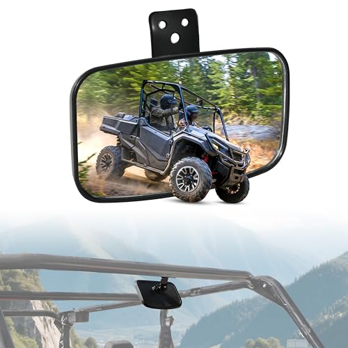 POKIAUTO Center Rear View Mirror for Honda Pioneer 1000-3 1000-5 1000-6 2016-2025 Accessories, UTV Adjustable Interior Center Rearview Mirror(1PC, Convex)