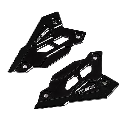 Plaque de talon Z900 garde de pédale moto finition noire CNC