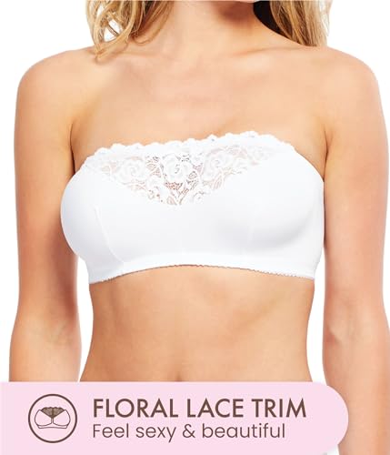 Carole Martin Strapless Bras for Women, Wireless Womens Bandeau Bra from Small to Plus Size4