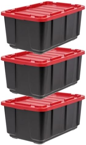 Iris Ohyama 3 Cajas de Organización de Alta Resistencia, 100L, Ne...