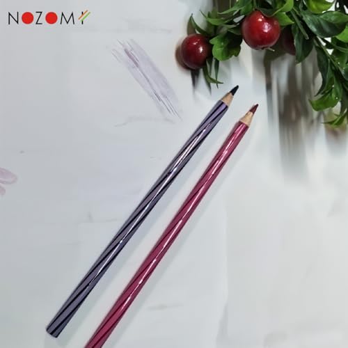 Image of NOZOMI Medical council approved colors Hematoxylin & Eosin Pencil Set - 1 Violet, 1 Lilac + 1 Eraser | Medical Lab Use | Smooth Writing, Durable Tips | Drawing Pencils
