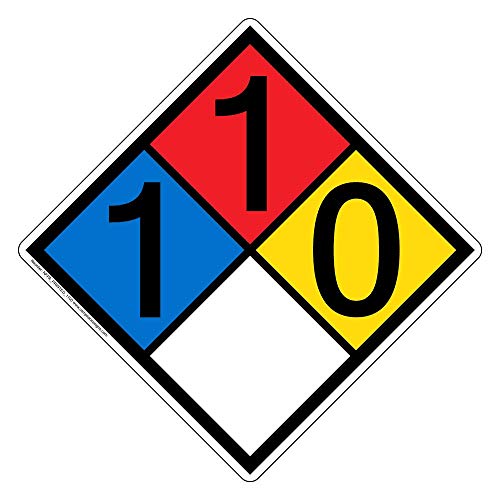 Autocollant NFPA 704 vinyle résistant 38 cm pour marquage de cuve Hazmat