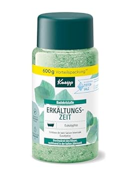 Kneipp Badekristalle Erkältungszeit - Badesalz Vorratspackung - mit naturreinem Tiefensalz der Saline Luisenhall & natü