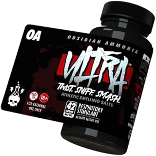 Obsidian Ultra™ - Athletic Smelling Salts | Premium Ammonia Inhalant for Powerlifting, Strongman, Weightlifting Hockey, Football, Baseball, Gaming | SCIENCE + VIOLENCE