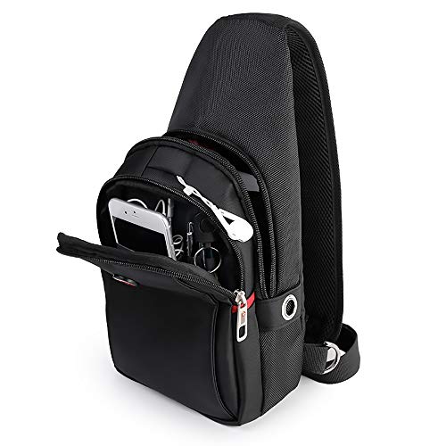 Mochila Transversal AntiFurto Saída USB Crossgear Preto