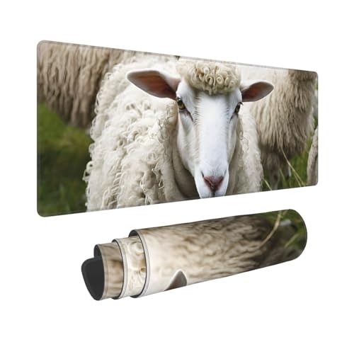 Tapis de souris de jeu mouton mignon grand tapis de bureau