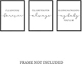 I'll Love You Forever Wall Art Decor Print - Set of 3-11x14 unframed prints