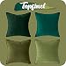 Topfinel Kissenbezug 40x40 cm grün 4er Set Samt Kissenbezüge Kissenhülle Dekokissenbezug sofakissen dekokissen deko für Sofa Schlafzimmer Wohnzimmer Balkon Kinder flauschig Farbverlauf
