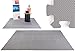 Portable Floor for Tradeshows, 10' x 10' Charcoal Grey Foam Mat, 2ft x 2ft Interlocking Pieces