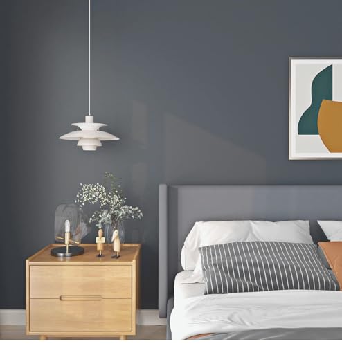 Image of ONETON Dark Grey Matte Self Adhesive Wallpaper Peel and Stick Wallpaper for Living Room Bedroom Table (DRK Grey MATT WP, 12X50 inch)