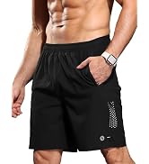 SUPIVO Men's Athletic Running Shorts Quick Dry 7" Lightweight Workout Shorts Training Sports Gym ...